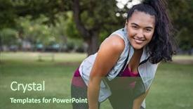  Presentation with sportswear - Audience pleasing PPT theme consisting of park portrait of curvy backdrop and a ocean colored foreground