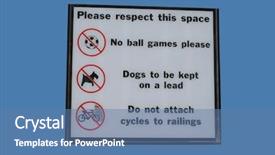  Presentation with lead - Amazing theme having park rules sign no ball backdrop and a  colored foreground