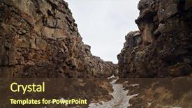  Presentation with geological - Audience pleasing presentation design consisting of park site of tectonic plate backdrop and a tawny brown colored foreground