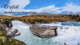  Presentation with cold water - Slides featuring park torres del paine - biosphere background and a  colored foreground