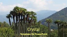  Presentation with villa - Cool new presentation with park villa taranto bright red yellow and white flowers and palms magnificent tranquil landscape backdrop and a tawny brown colored foreground