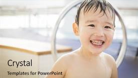  Presentation with rubber duck - Theme consisting of park with large rubber duck background and a lemonade colored foreground