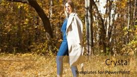  Presentation with yellow orange - PPT layouts with park yellow and orange leaves background and a gold colored foreground