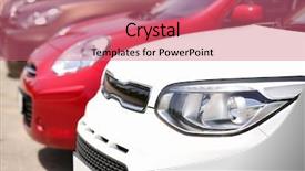  Presentation with yard sale online - Colorful slide deck enhanced with parked cars for sale backdrop and a coral colored foreground