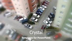  Presentation with parking lot - Amazing slides having parked cars in parking lot backdrop and a gray colored foreground