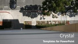  Presentation with roof - PPT layouts with parking-garage-view-down background and a gray colored foreground