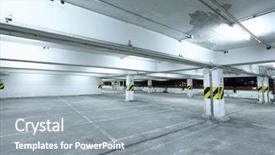  Presentation with car parking - Colorful presentation theme enhanced with parking garage backdrop and a gray colored foreground
