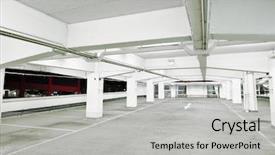  Presentation with car parking - PPT layouts consisting of parking garage background and a light gray colored foreground
