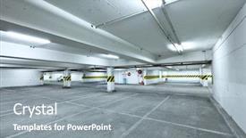  Presentation with garage car - Slide set enhanced with parking garage background and a gray colored foreground