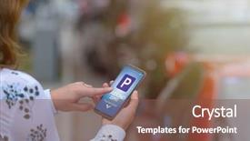  Presentation with smartphone app - Theme having parking in the paid background and a tawny brown colored foreground