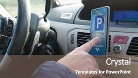  Presentation with smartphone app - Beautiful presentation theme featuring parking in the paid backdrop and a gray colored foreground
