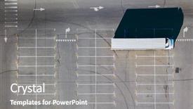  Presentation with drones - Theme enhanced with parking lot for car background and a gray colored foreground