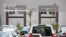  Presentation with parking lot - Slide deck enhanced with parking-lot-in-a-shopping background and a gray colored foreground