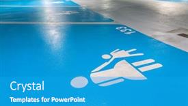  Presentation with street children - Cool new slides with parking-lot-street-sign backdrop and a teal colored foreground