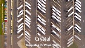  Presentation with car parking lot - Cool new PPT layouts with parking lot with car backdrop and a violet colored foreground