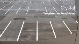  Presentation with parking lot - Cool new presentation theme with parking lot with empty places backdrop and a gray colored foreground