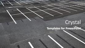  Presentation with parking lot - Theme consisting of parking-lot-with-empty-places background and a gray colored foreground