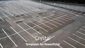  Presentation with parking lot - Audience pleasing slide set consisting of parking-lot-with-empty-places backdrop and a gray colored foreground