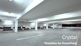  Presentation with parking lot - Colorful presentation theme enhanced with parking lot backdrop and a gray colored foreground