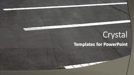  Presentation with parking lot - Beautiful presentation design featuring parking-markings-in-a-parking backdrop and a gray colored foreground