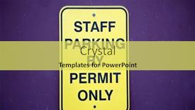  Presentation with permit - Slide set featuring parking-sign-a-yellow-staff background and a yellow colored foreground