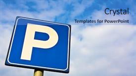  Presentation with signal - Presentation theme having parking signal background and a teal colored foreground