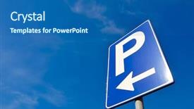 Presentation with signal - Beautiful PPT theme featuring parking signal backdrop and a ocean colored foreground