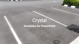  Presentation with car parking - PPT layouts having parking space - empty car park background and a gray colored foreground