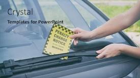  Presentation with windshield - Slide set enhanced with parking-ticket-placed-under-windshield background and a light blue colored foreground