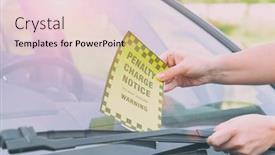  Presentation with windshield - Colorful slide set enhanced with parking-ticket-placed-under-windshield backdrop and a lemonade colored foreground