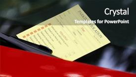  Presentation with car parking - Audience pleasing slides consisting of parking violation ticket on car backdrop and a wine colored foreground