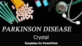  Presentation with parkinson disease - PPT theme enhanced with parkinson-disease-text-on-medical background and a  colored foreground