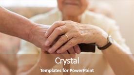  Presentation with hands holding - PPT theme having parkinsonism - close-up of woman holding senior's background and a coral colored foreground