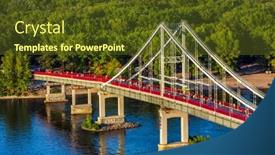  Presentation with skyline - Audience pleasing PPT layouts consisting of parkovyi-bridge-and-dniepr-river backdrop and a tawny brown colored foreground