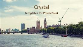  Presentation with parliament westminster london england - Slide deck having parliament and westminster bridge background and a cream colored foreground