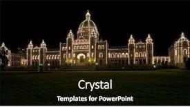  Presentation with british columbia - PPT theme with parliament building illuminated at night victoria british columbia background and a black colored foreground