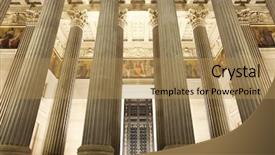  Presentation with parliament - Beautiful PPT layouts featuring parliament building in wien austria backdrop and a coral colored foreground