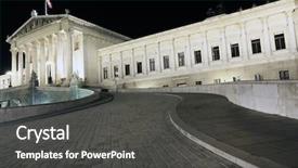  Presentation with smart building iot - Amazing presentation having parliament building in wien austria backdrop and a dark gray colored foreground