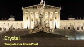  Presentation with cooperative culture building - Colorful PPT layouts enhanced with parliament building in wien austria backdrop and a tawny brown colored foreground