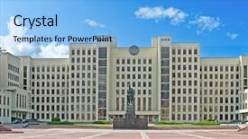  Presentation with independence - Amazing PPT layouts having parliament building on the independence square in minsk belarus backdrop and a light blue colored foreground