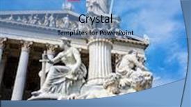  Presentation with wisdom - Cool new slides with parliament in vienna austria with the statue of pallas athene the greek goddess of wisdom backdrop and a light blue colored foreground