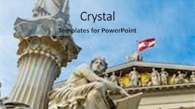  Presentation with wisdom - Beautiful slides featuring parliament in vienna austria with the statue of pallas athene the greek goddess of wisdom backdrop and a light blue colored foreground