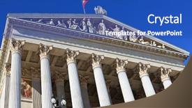  Presentation with vienna - Cool new PPT theme with parliament in vienna backdrop and a teal colored foreground