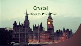  Presentation with old london - Cool new PPT theme with parliament in westminster in london backdrop and a soft green colored foreground