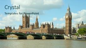  Presentation with parliament - Slides with parliament with big ben tower background and a light blue colored foreground