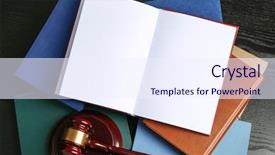  Presentation with judge gavel or law hammer - PPT layouts with parliamentary - judge gavel and books background and a sky blue colored foreground