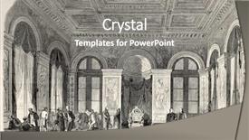  Presentation with bourbon - Slides consisting of parliamentary - old illustration of the throne background and a gray colored foreground