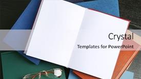  Presentation with book glasses - Theme enhanced with parliamentary - open book and glasses background and a sky blue colored foreground