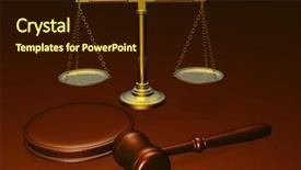  Presentation with court gavel - Amazing PPT theme having parliamentary - wooden gavel and scales backdrop and a wine colored foreground