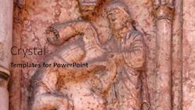  Presentation with monuments - Presentation theme having parma-italy-may-01-2014 background and a coral colored foreground